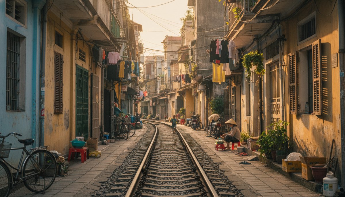 ハノイ 観光列車 トレインストリート