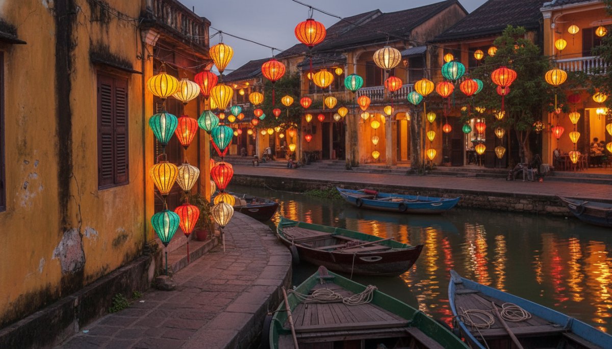 ホイアン ランタン 旧市街 夜景