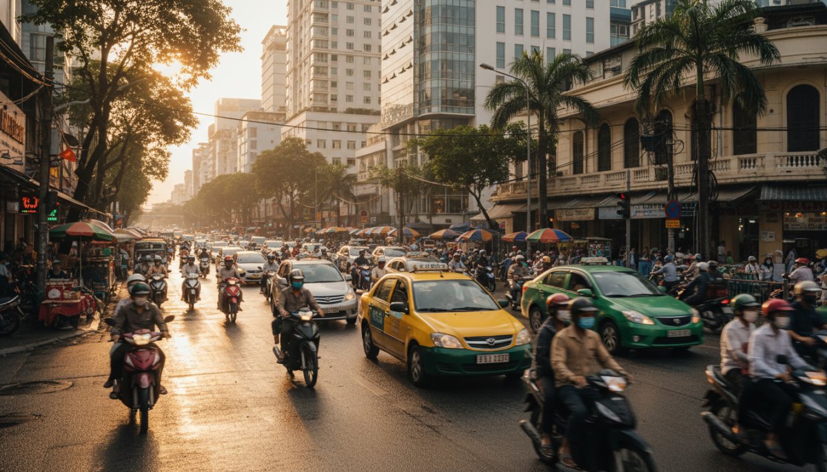ベトナムの交通手段タクシーとバイク