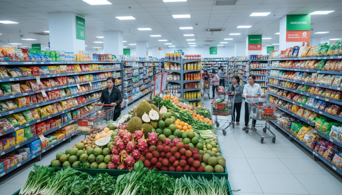 ホーチミンのスーパーマーケット店内風景