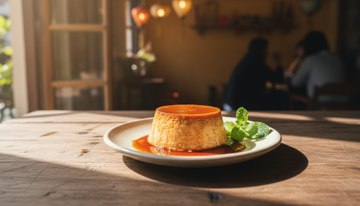 ベトナムプリンとカフェの雰囲気