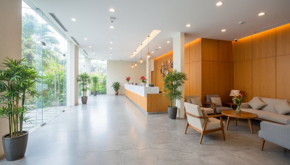 ベトナム一人旅 安全なホテルのロビー