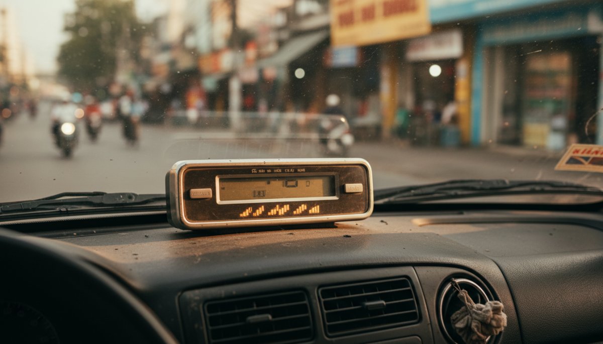 ベトナムのタクシーメーター表示