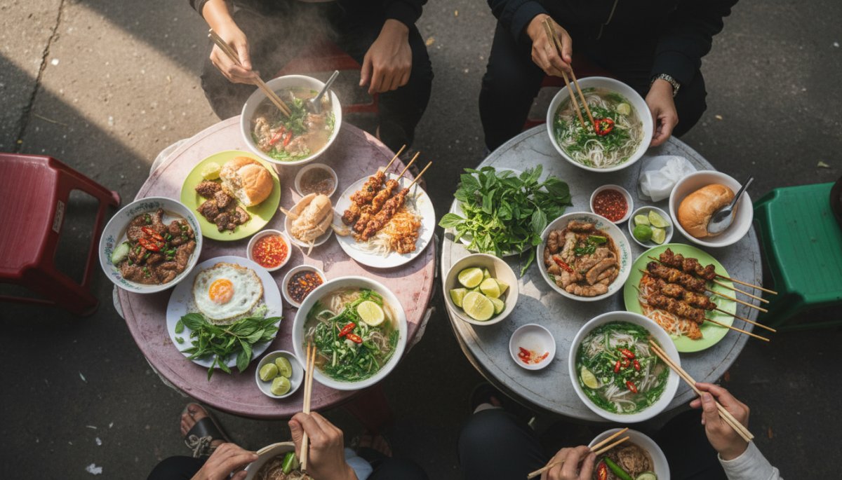 ホーチミン市場の地元民向け屋台グルメ