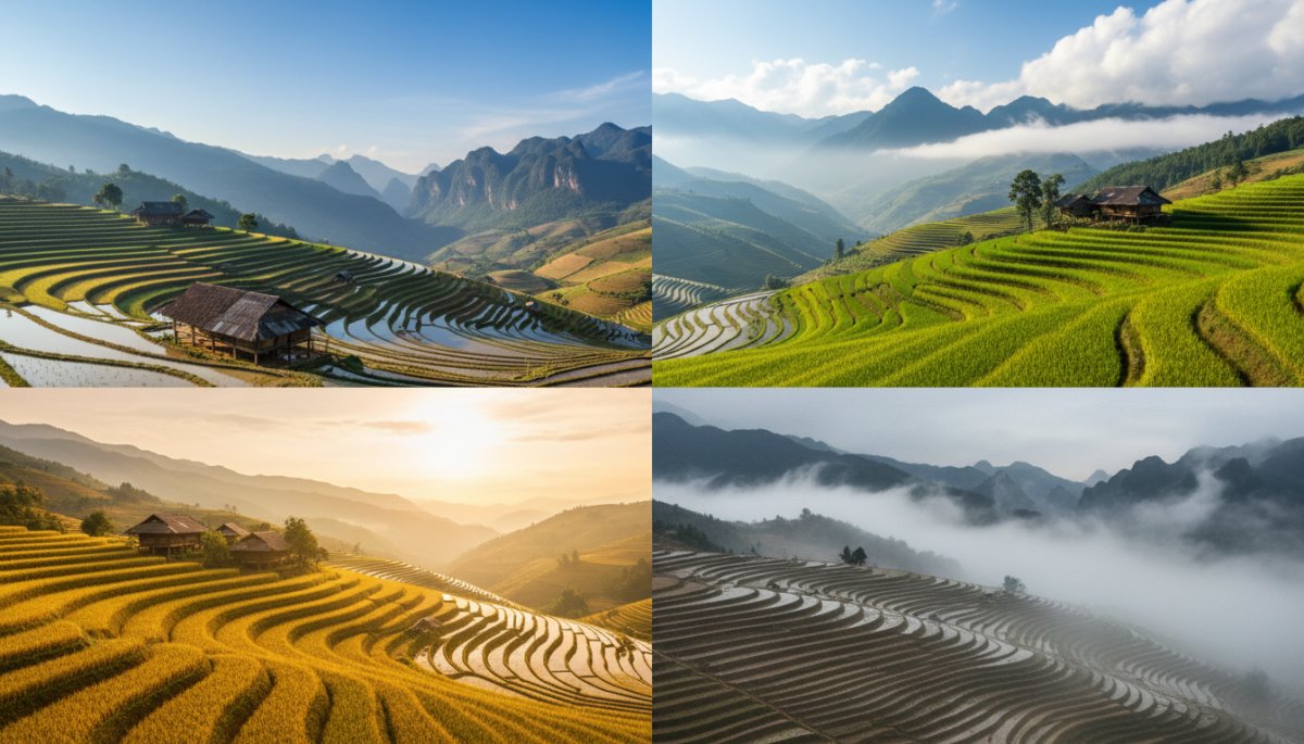 サパの四季折々の風景と気候の変化